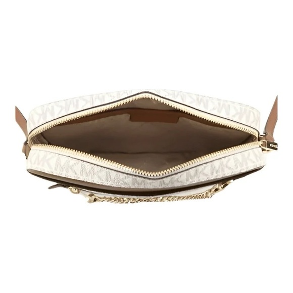 Michael Kors Beige and White Monogram Tote - Picture 3 of 6